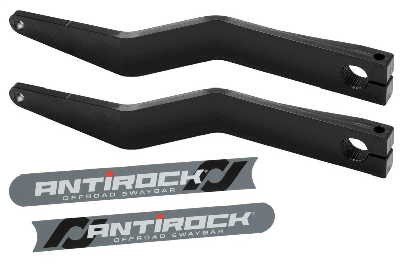 RockJock Antirock Fabricated Steel Sway Bar Arms 15.2in Long 2.5in Offset Bend w/ Stickers Pair RJ-202008-101 RJ-202008-101 Photo - Primary