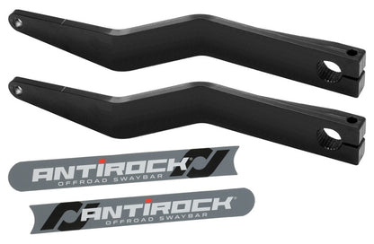 RockJock Antirock Fabricated Steel Sway Bar Arms 15.2in Long 2.5in Offset Bend w/ Stickers Pair RJ-202008-101 RJ-202008-101 Photo - Primary