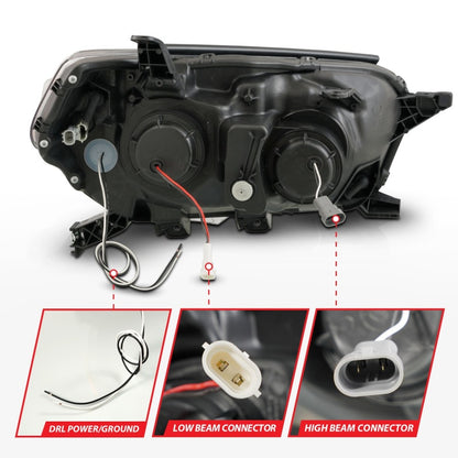 ANZO 10-13 Toyota 4Runner Projector Headlights - Black 111602 111602 Photo - Unmounted