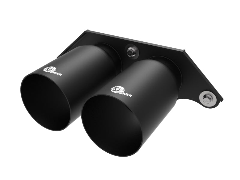 aFe Power Mach Force Xp 4in 304 SS Bolt-On Exhaust Tips Satin Black 14-19 Porsche 911 GT3 3.8L/4.0L 49C36435-B 49C36435-B Photo - Primary