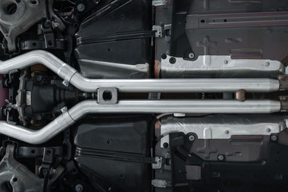 MBRP 18-  Mustang 5.0L 3in Ca t Back Exhaust Quad Dual MBRS7207AL S7207AL Photo - Mounted