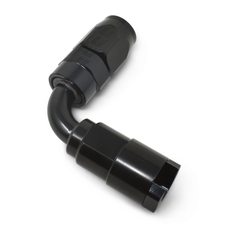Russell 90° EFI SAE Female Quick-Disconnect Hose Ends (Black Finish) 611273 Photo - out of package