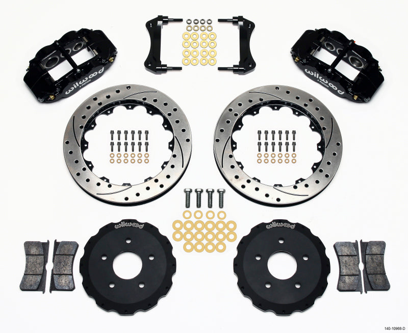 Wilwood Narrow Superlite 6R Front Hat Kit 13.06in Drilled Backdraft Cobra (BMW E36 Based) 140-10968-D 140-10968-D Photo - Primary