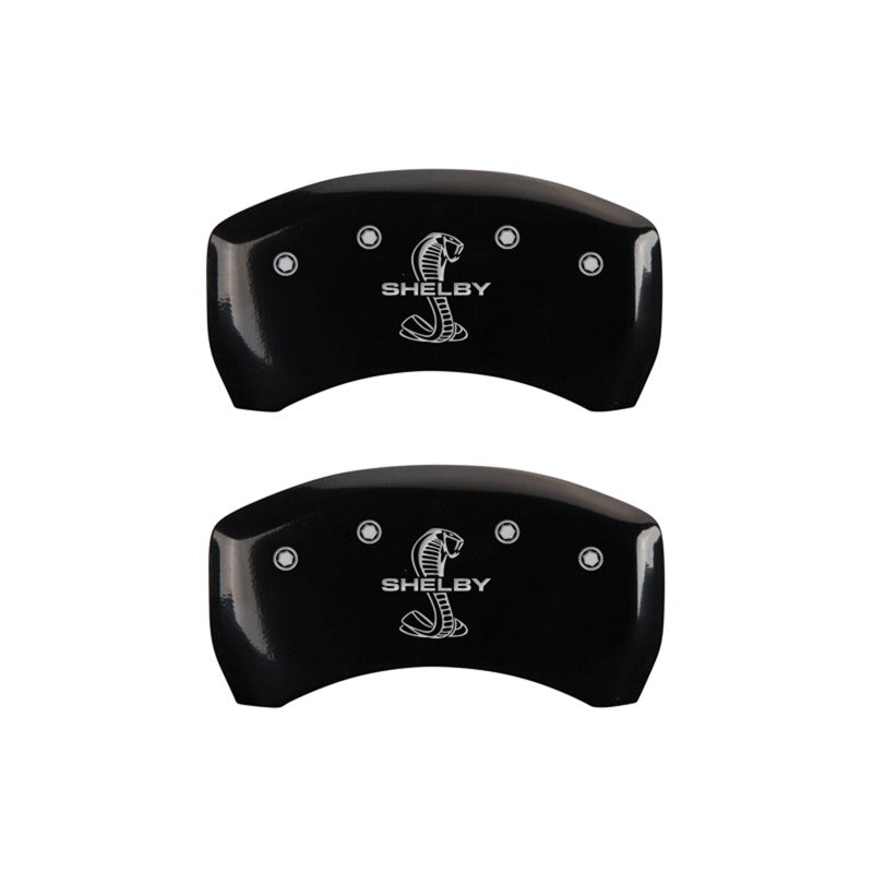 MGP Rear set 2 Caliper Covers Engraved Rear Tiffany Snake Black finish silver ch 10203RSBYBK 10203RSBYBK Photo - Primary
