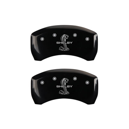 MGP Rear set 2 Caliper Covers Engraved Rear Tiffany Snake Black finish silver ch 10203RSBYBK 10203RSBYBK Photo - Primary