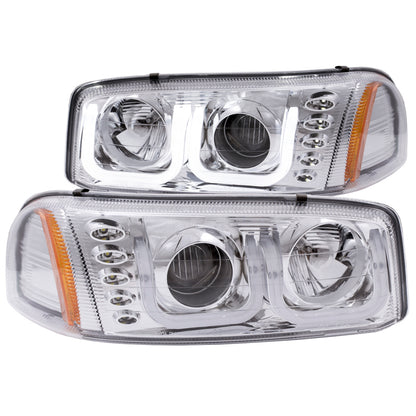 Anzo 1999-2006 Gmc Sierra 1500 Projector Headlights w/ U-Bar Chrome 111304 Photo - Primary