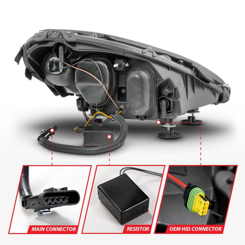 ANZO 05-13 Chevrolet Corvette Projector Headlights w/switchback & Sequential LED - Black Amber 121571 121571 Photo - Unmounted