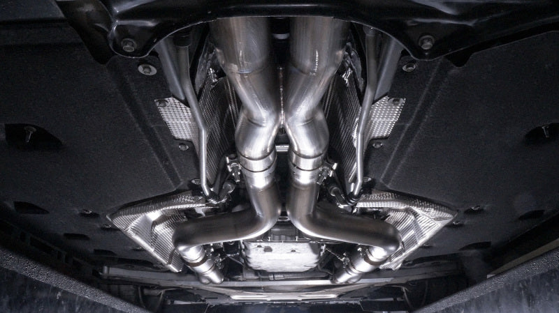 Stainless Works 2016-18 Cadillac CTS-V Sedan Headers 2in Primaries 3in Catted Leads Into X-Pipe CTSV16HCAT CTSV16HCAT Photo - Mounted