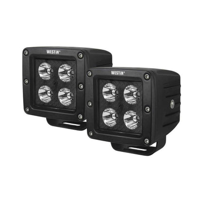 Westin HyperQ LED Auxiliary Lights 3in x 3in cube 20w Flood - Black 09-12205B-PR 09-12205B-PR Photo - Primary