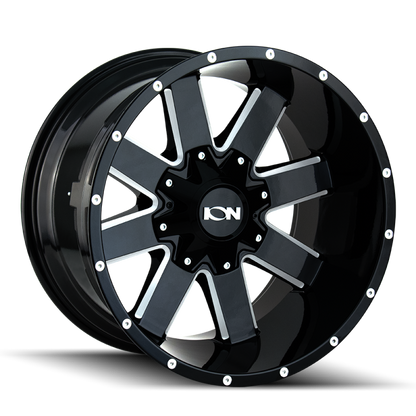 ION Wheels ION Type 141 17x9 / 5x114.3 BP / -12mm Offset / 87mm Hub Gloss Black Milled Wheel 141-7956M 141-7956M Photo - Primary