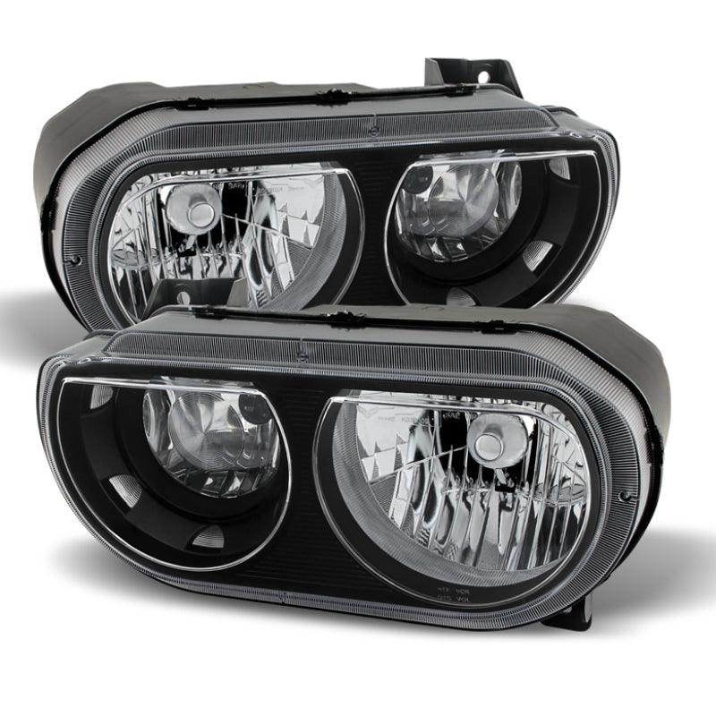 SPYDER Xtune Dodge Challenger 08-13 Halogen Only (Does Not Fit Hid Model) Headlights Black HD-JH-DCHAL08-BK 9026317 9026317 Photo - Primary