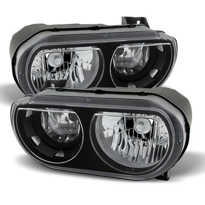 SPYDER Xtune Dodge Challenger 08-13 Halogen Only (Does Not Fit Hid Model) Headlights Black HD-JH-DCHAL08-BK 9026317 9026317 Photo - Primary