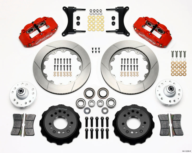 Wilwood Narrow Superlite 6R Front Hub Kit 14.00in Red 79-87 GM G Body 140-12299-R 140-12299-R Photo - Primary