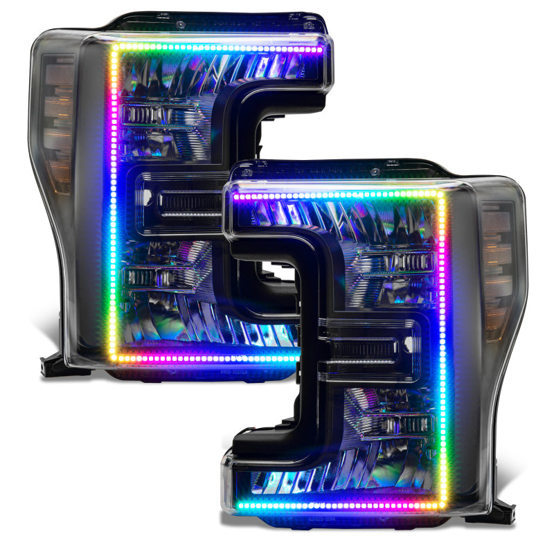 ORACLE Lighting Oracle 17-19 Ford F-250 SD Dynamic Pre-Assembled Headlights - Halogen - Black Edition - ColorSHIFT 8203-332 8203-332 Photo - Primary