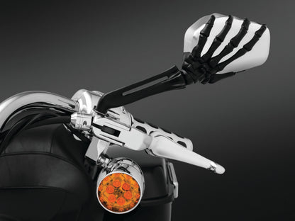 Kuryakyn Skeleton Hand Mirrors Blk/Chr 1764 1764 User 1