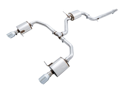 AWE Tuning 18-19 Volkswagen Jetta GLI Mk7 Touring Exhaust - Chrome Silver Tips (Fits High-Flow DP) 3015-22070 3015-22070 Photo - Primary