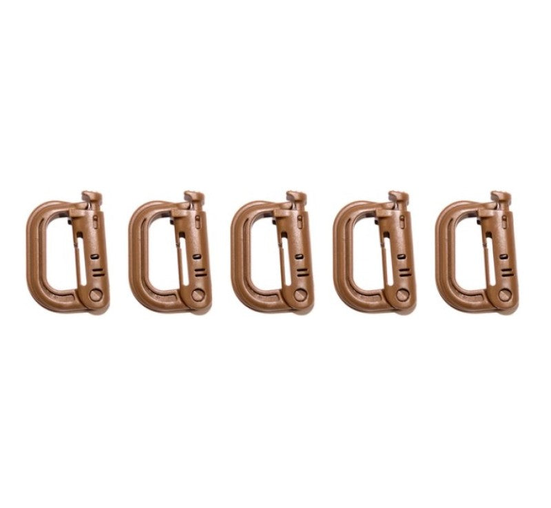 BuiltRight Industries Tan Locking Tech Panel Carabiners - 5pc Kit 105024 105024 User 1
