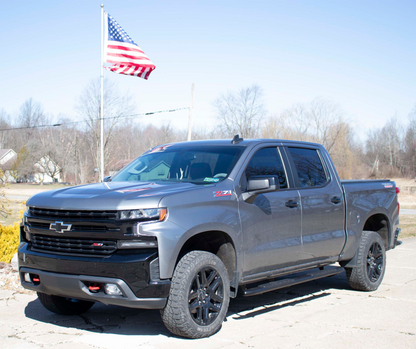 Fishbone Offroad 2019+ Chevrolet Silverado 1500 Double Cab Oval Side Steps - Black Textured FB21383 FB21383 Photo - lifestyle view