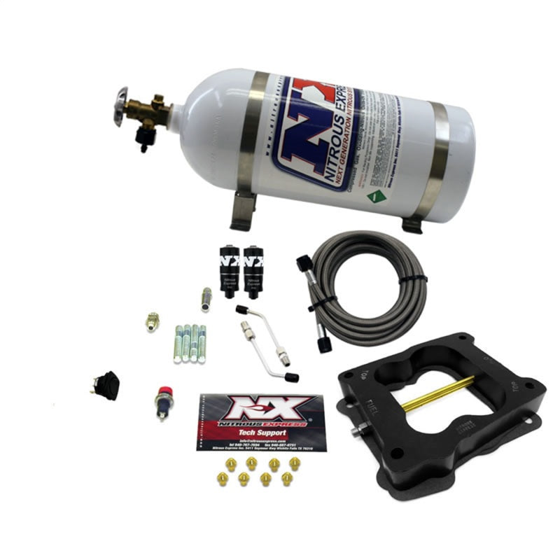 Nitrous Express Q-Jet/Holley Spread Bore Hitman Nitrous Kit (100-150-200HP) w/10lb Bottle 40080-10 40080-10 Photo - Primary
