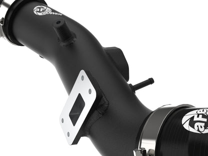 aFe BladeRunner 2-1/2 IN Aluminum Cold Charge Pipe Black 17-20 Hyundai Elantra GT L4-1.6L (t) 46-20639-B 46-20639-B Photo - Close Up