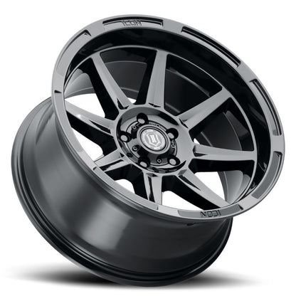 ICON Bandit 20x10 5x5 -24mm 4.5in BS 71.50mm Bore Gloss Black Wheel 6020107345GB 6020107345GB Photo - Unmounted