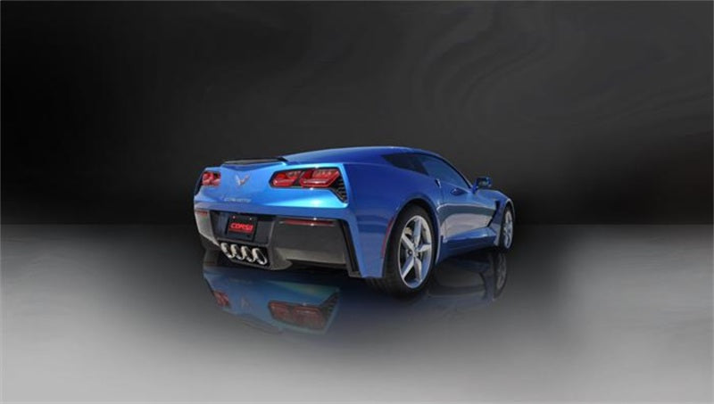 Corsa Performance 2014 Chevy Corvette C7 Coupe 6.2L V8 AT/MT 2.75" Valve-Back Dual Rear 14764 Photo - Mounted