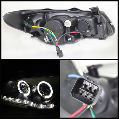 Spyder Hyundai Elantra 07-10 Projector Headlights LED Halo DRL Blk PRO-YD-HYELAN07-DRL-BK 5070241 5070241 User 1