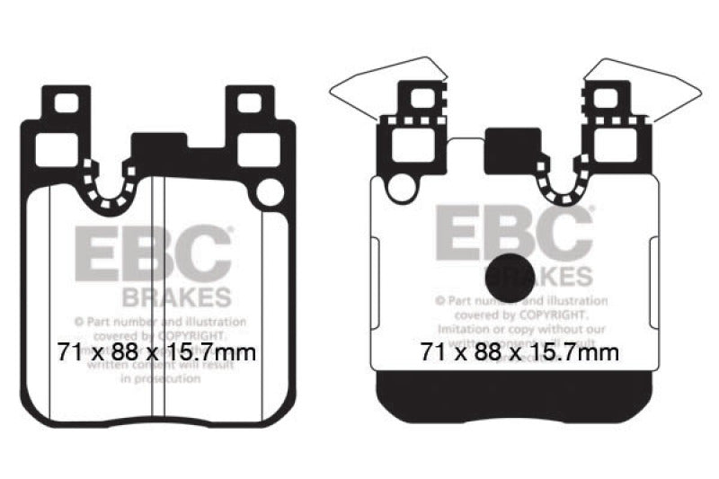 EBC 14+ BMW 228 Coupe 2.0 Turbo Brembo calipers Ultimax2 Rear Brake Pads UD1656 UD1656 Photo - Primary