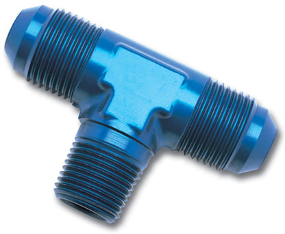 Russell -4 AN Flare To Pipe Tee Adapter (Blue Finish) 661070 Photo - Primary