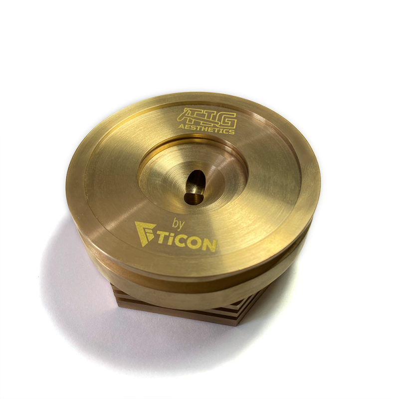 Ticon Industries Tig Aesthetics 3in Universal Vband Heat Sink w/ Purge - Tellurium Copper 903-75076-1001 903-75076-1001 User 1