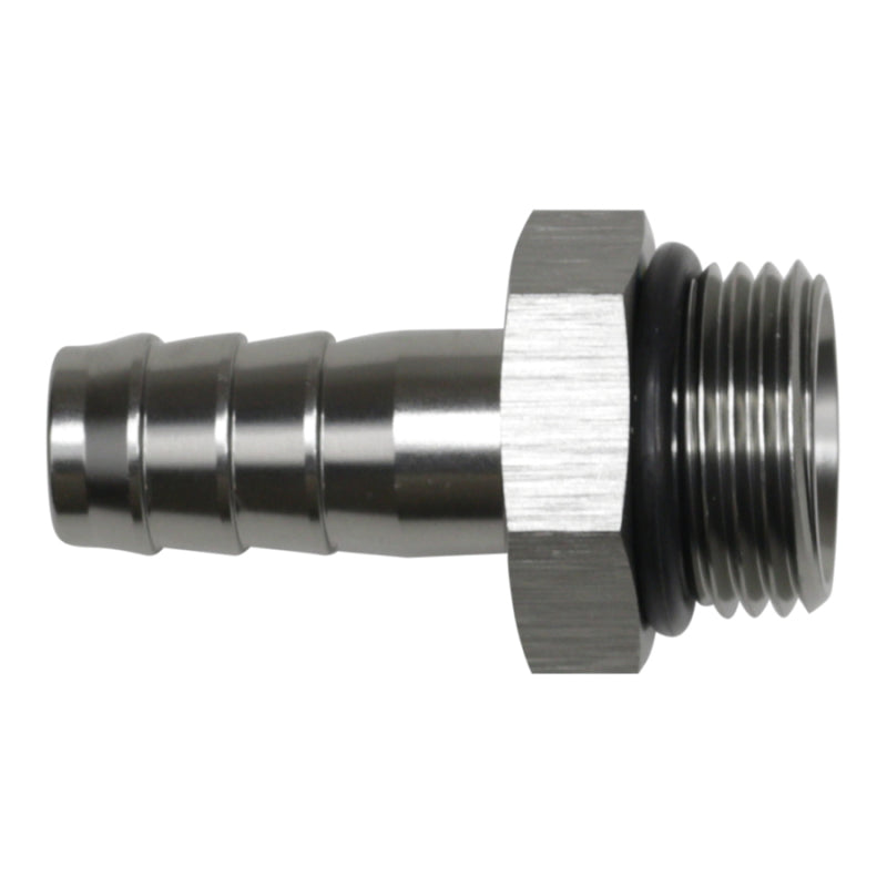 DeatschWerks 10AN ORB Male to 1/2in Male Triple Barb Fitting (Incl O-Ring) - Anodized DW Titanium 6-02-0518 6-02-0518 Photo - Primary