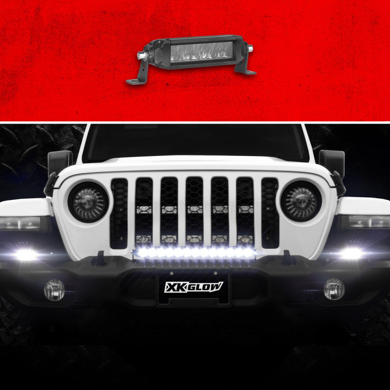 XKGLOW XK Glow Razor Light Bar Auxiliary High Beam Driving No Wire & Switch 6in XK064006-D XK064006-D User 1