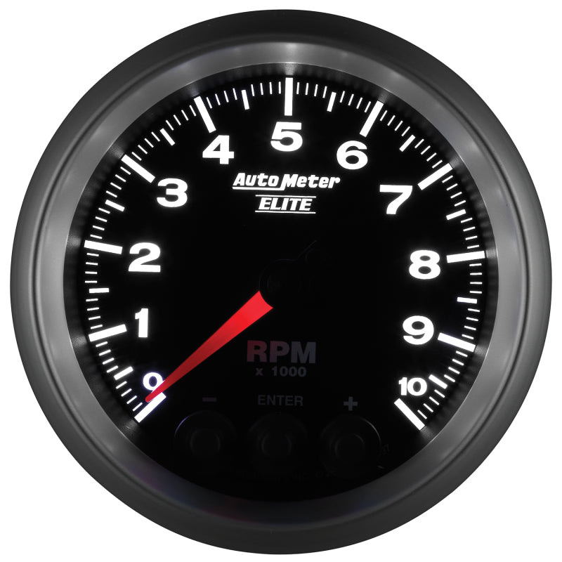 Autometer Gauge, Tach, 3 3/8", 10k Rpm, In-Dash w/ Shift Light & Peak Mem, Elite 5697 User 4