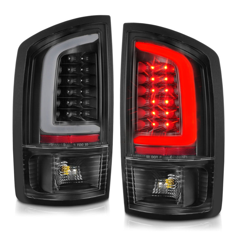 ANZO 2002-2006 Dodge  Ram 1500 LED Tail Lights w/ Light Bar Black Housing Clear Lens 311368 311368 User 1