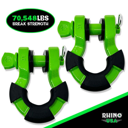 Rhino USA 8T Super Shackle 2-Pack (Green) SUPERSHACK-GRN SUPERSHACK-GRN Photo - Primary
