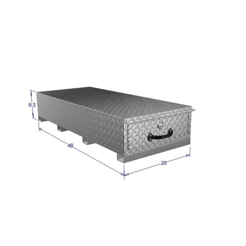 Westin/Brute 48in D x 20in W x 9.5in H Single Drawer - Aluminum 80-HBS306 80-HBS306 Photo - Close Up