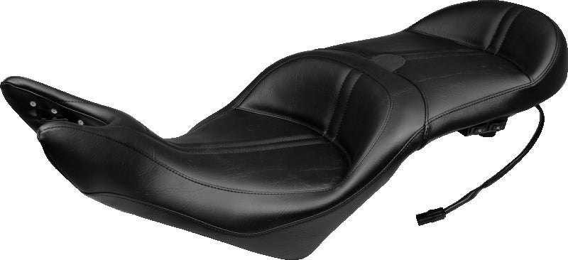 Mustang Motorcycle Mustang 08-17 Victory Vision Standard Touring 1PC Seat w/Driver Backrest - Black 79723 79723 Photo - Primary