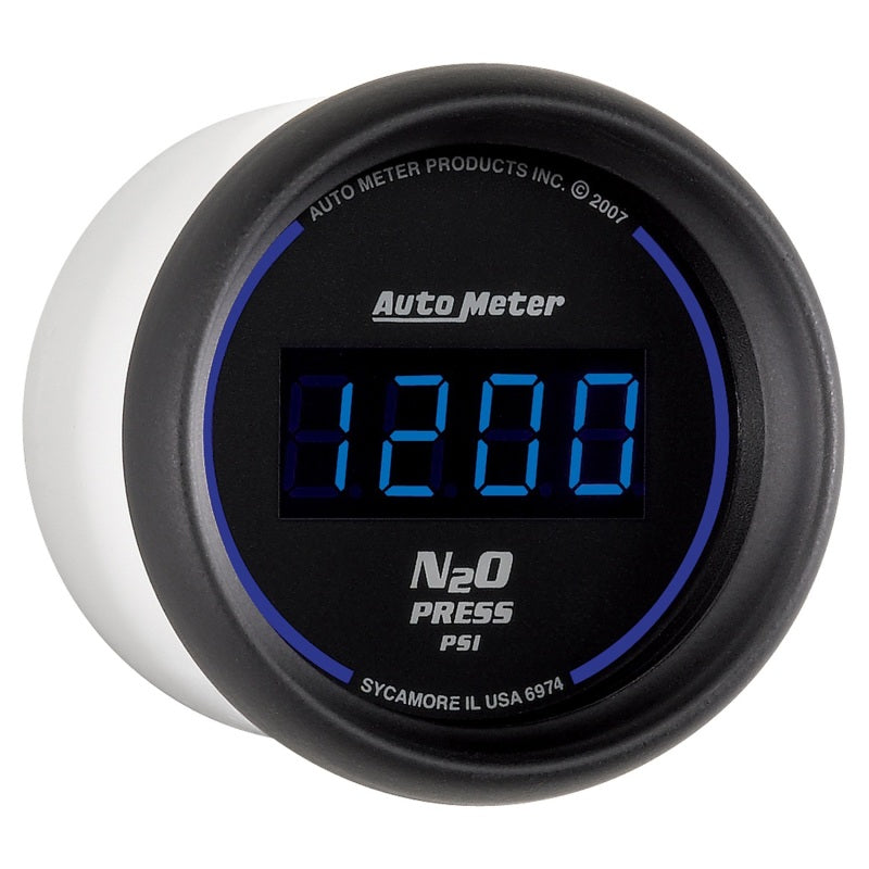 Autometer Gauge, Nitrous Pressure, 2 1/16", 1600Psi, Digital, Black Dial W/Blue 6974 User 3
