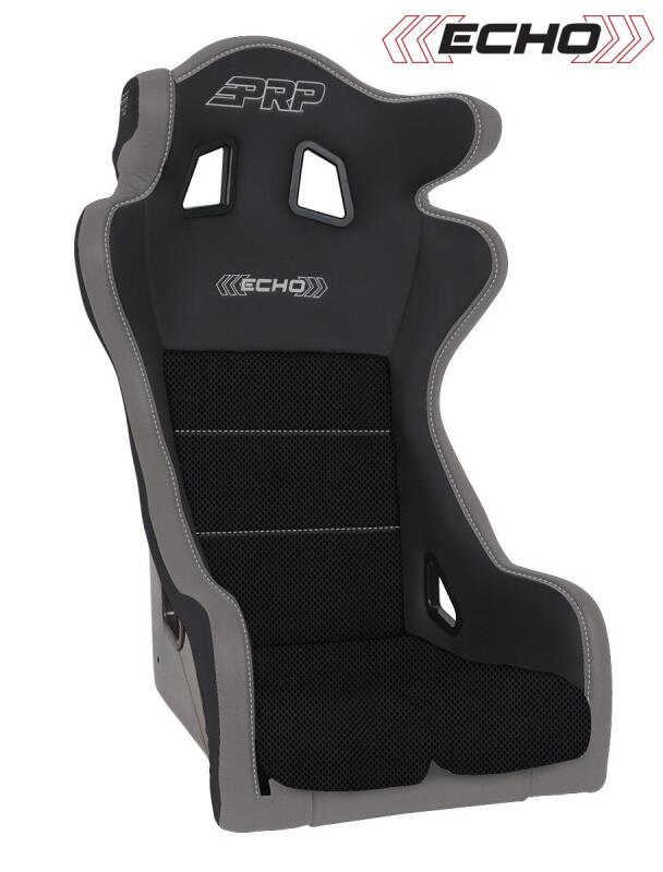PRP Seats PRP Echo Composite Seat- Black/Grey (PRP Silver Outline/Delta Silver- Silver Stitching) A38-203 A38-203 Photo - Primary