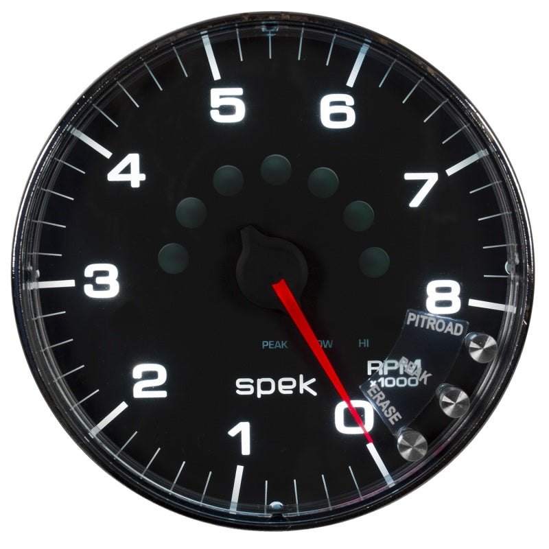 Autometer 5" In-Dash Tachometer, 0-8,000 Rpm, Spek-Pro, Black Dial, Chrome Bezel P238318 User 1