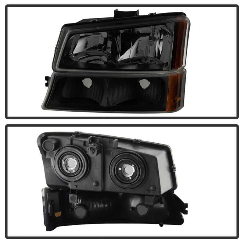 SPYDER Xtune Chevy Silverado 2500HD 03-06 Crystal Headlights w/ Bumper Lights HD-JH-CSIL03-AM-BSM-SET 9030253 9030253 Photo - Unmounted