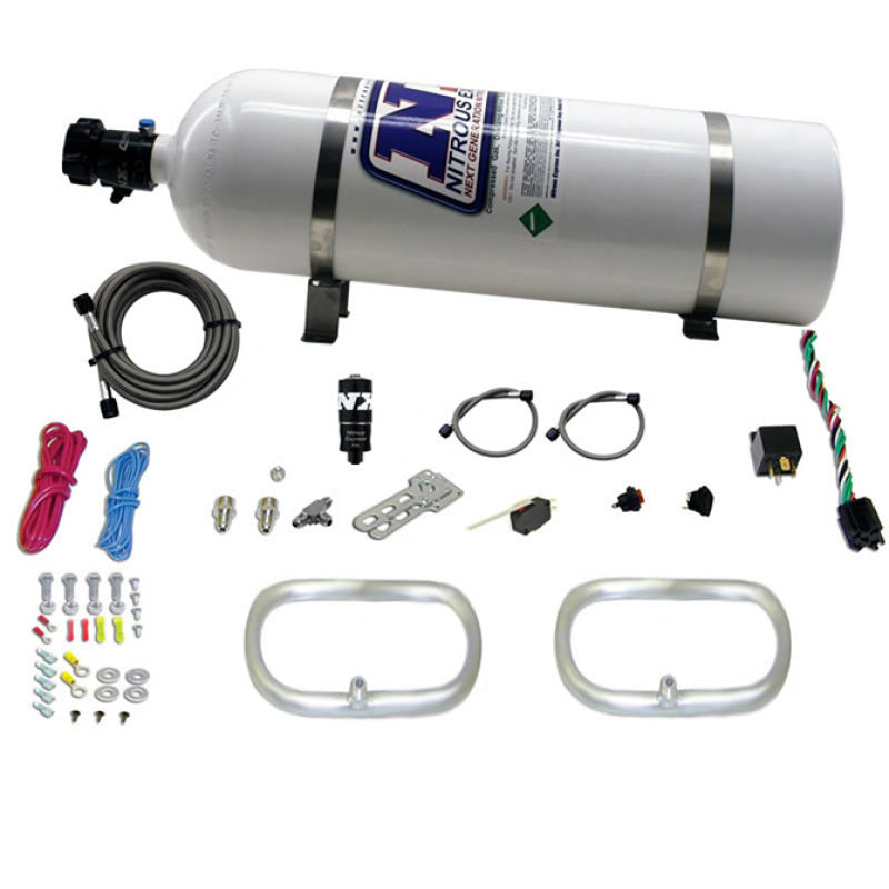 Nitrous Express Dual Ntercooler Ring System (2 - 6 x 6 Rings) w/15lb Bottle 22200-15 22200-15 Photo - Primary