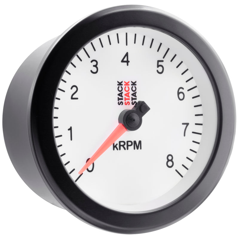 Autometer Stack Sport 88mm 0-8K RPM Tachometer - White ST100-08W ST100-08W User 6