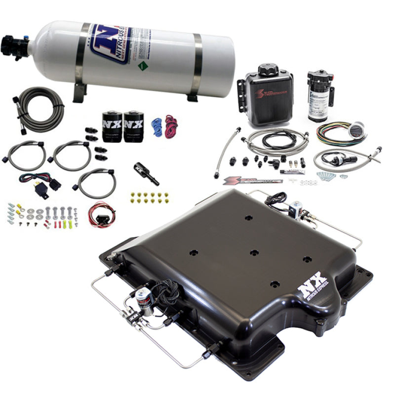 Nitrous Express Dodge Hellcat Supercharger Lid Nitrous/Water Injection Kit (100-400HP) w/15lb Bottle 20972BMF-15 20972BMF-15 Photo - Primary