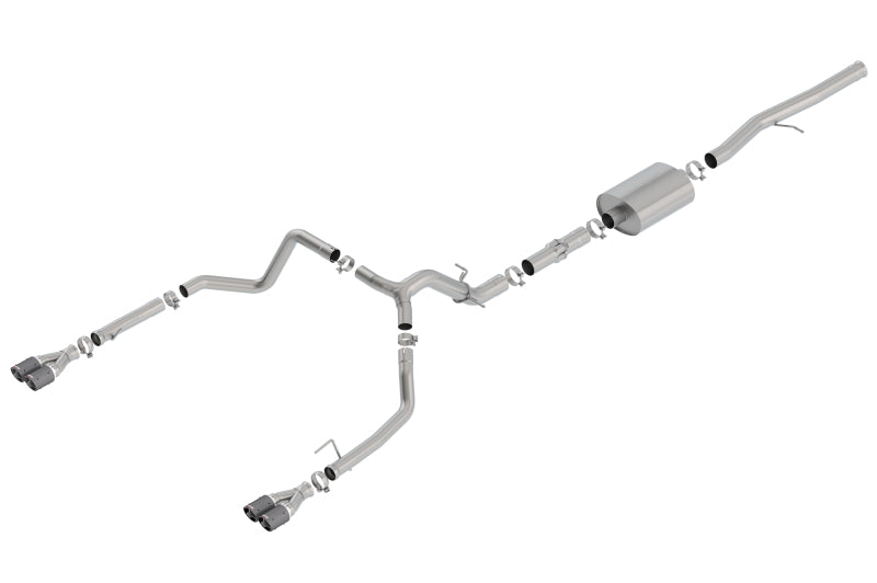 Borla 19 Chevrolet Silverado/GMC Sierra 1500 6.2L SS ATAK Catback Exhaust - Carbon Fiber Tips 140776CF 140776CF Photo - Primary