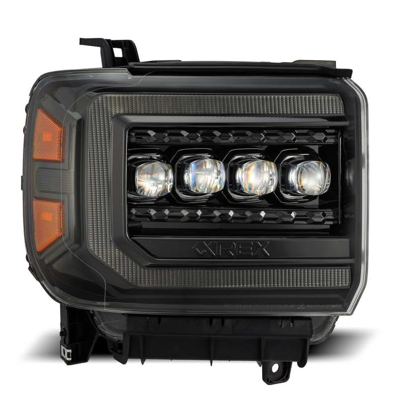 AlphaRex 14-18 GMC Sierra NOVA LED Proj Headlights Plnk Style Alpha Blk w/Activ Light/Seq Signal/DRL 880616 880616 User 2