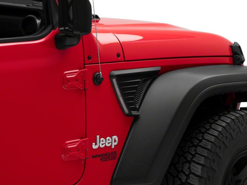 Raxiom 18-23 Jeep Wrangler JL LED Fender Vent Lighting w/ DRL and Turn Signal J177414 J177414 Photo - Close Up