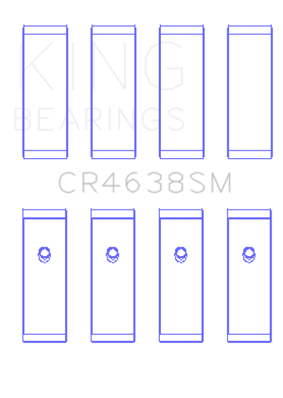 King Engine Bearings King Nissan MR18DE / MR20DE (Size 0.25 Oversized) Rod Bearing Set CR4638SM0.25 CR4638SM0.25 Photo - Primary