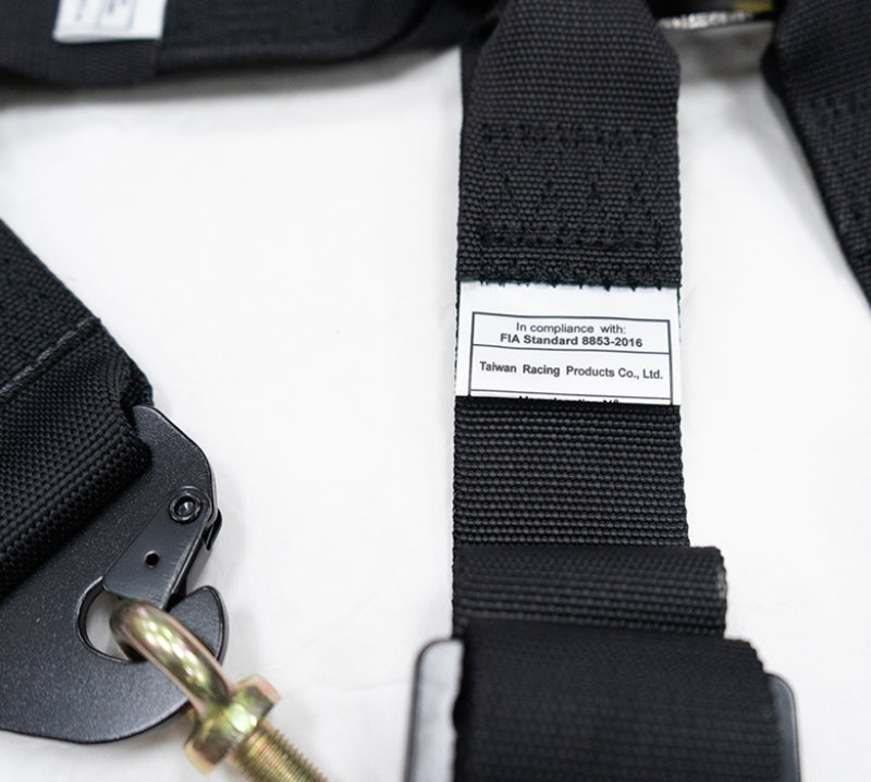 NRG FIA 6pt 2in. Shoulder Belt for HANS Device/ Rotary Cam Lock Buckle/ 3in. Waist Belt - Black SBH-HRS6PCBK SBH-HRS6PCBK Photo - Primary