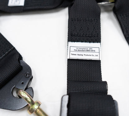 NRG FIA 6pt 2in. Shoulder Belt for HANS Device/ Rotary Cam Lock Buckle/ 3in. Waist Belt - Black SBH-HRS6PCBK SBH-HRS6PCBK Photo - Primary